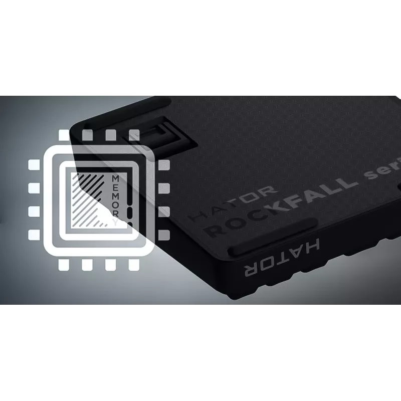 HATOR Rockfall 3 TKL Wireless, blanco, QMK/VIA, perfil OMA teclas blanco-negro Teclado — switches mecánicos lineales hotswap — US — distribución ANSI