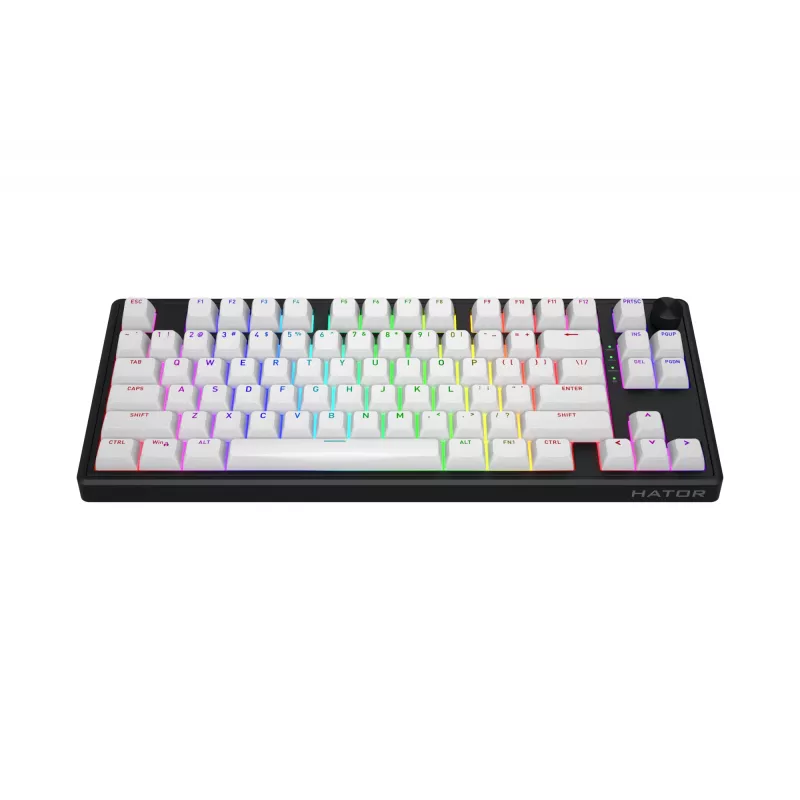 HATOR Skyfall Wireless 80 Teclado gaming USB + RF Wireless + Bluetooth QWERTY US English negro, blanco