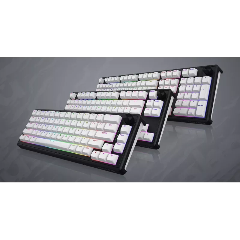 HATOR Skyfall Wireless 80 Teclado gaming USB + RF Wireless + Bluetooth QWERTY US English negro, blanco