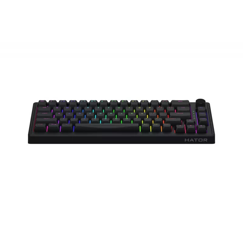 HATOR Skyfall 65 Cableado, Mecánico, USB-C, Aurum Sterling, 70M Pulsaciones, RGB, Negro, 790g