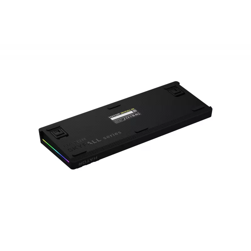 HATOR Skyfall 65 Cableado, Mecánico, USB-C, Aurum Sterling, 70M Pulsaciones, RGB, Negro, 790g