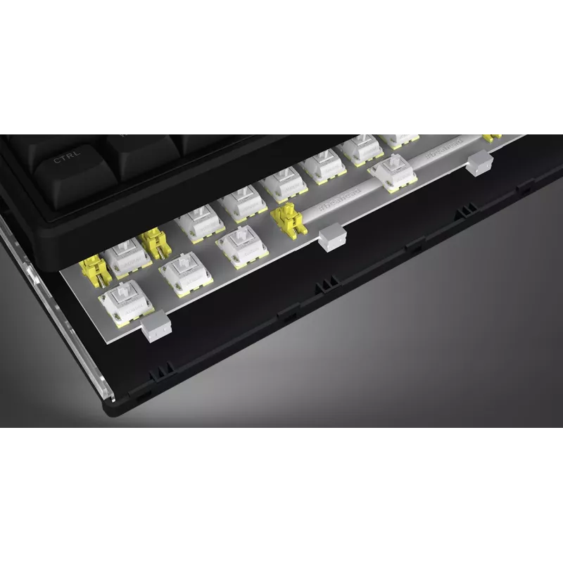 HATOR Skyfall 65 Cableado, Mecánico, USB-C, Aurum Sterling, 70M Pulsaciones, RGB, Negro, 790g