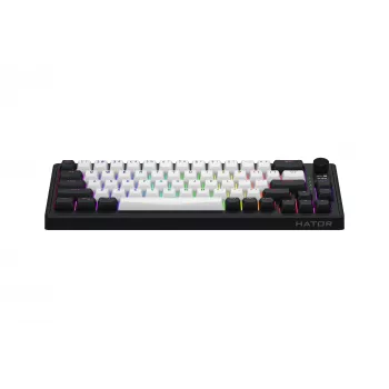 HATOR Skyfall 65 MAG ULTIMA 8K Teclado Gaming Inalámbrico USB + RF Wireless + Bluetooth QWERTY US English Negro, Blanco