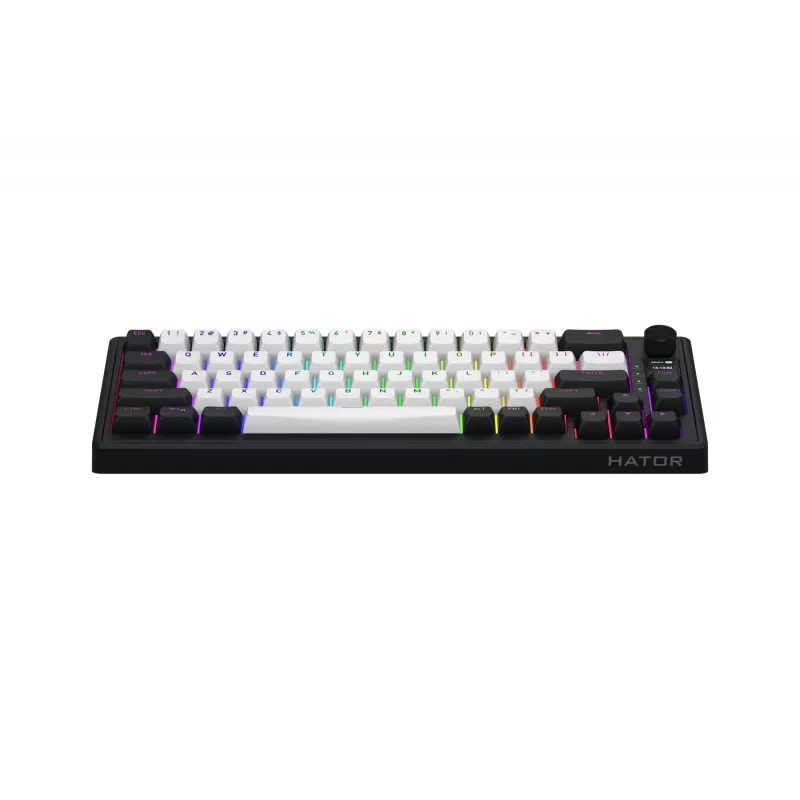 HATOR Skyfall 65 MAG ULTIMA 8K Teclado Gaming Inalámbrico USB + RF Wireless + Bluetooth QWERTY US English Negro, Blanco