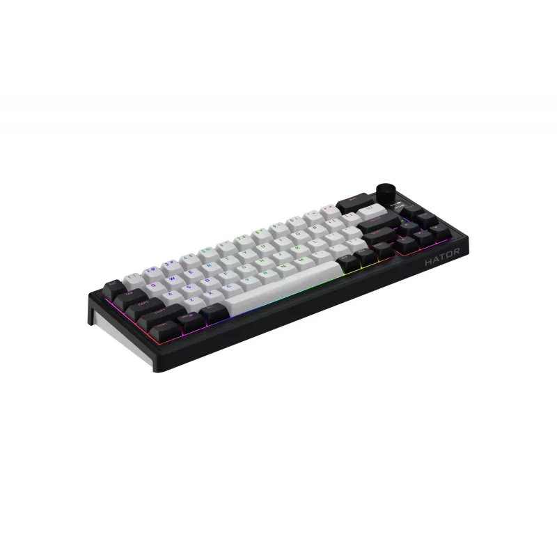 HATOR Skyfall 65 MAG ULTIMA 8K Teclado Gaming Inalámbrico USB + RF Wireless + Bluetooth QWERTY US English Negro, Blanco