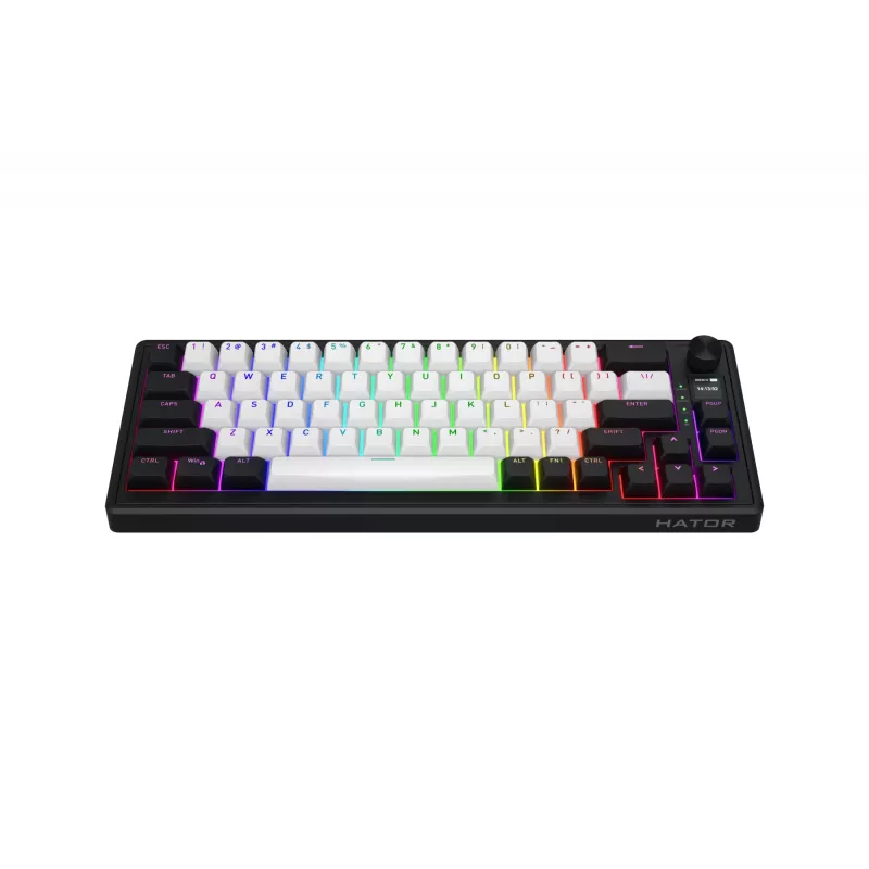 HATOR Skyfall 65 MAG ULTIMA 8K Teclado Gaming Inalámbrico USB + RF Wireless + Bluetooth QWERTY US English Negro, Blanco