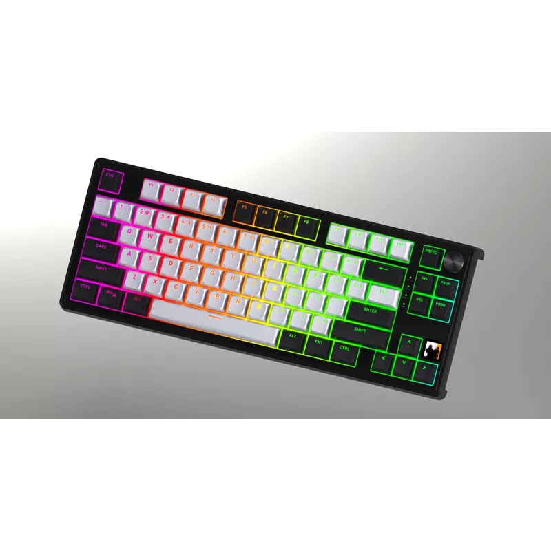 HATOR Skyfall 65 MAG ULTIMA 8K Teclado Gaming Inalámbrico USB + RF Wireless + Bluetooth QWERTY US English Negro, Blanco