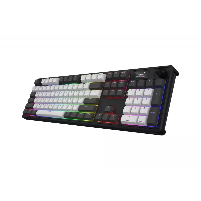 HATOR Skyfall Pro Wireless 100 Teclado Gaming USB + RF Wireless + Bluetooth QWERTY US English Negro, Gris