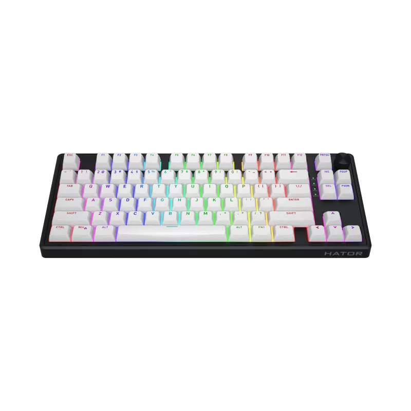 HATOR Skyfall 80 MAG ULTRA 8K Teclado Gaming USB QWERTY US-English Negro, Blanco