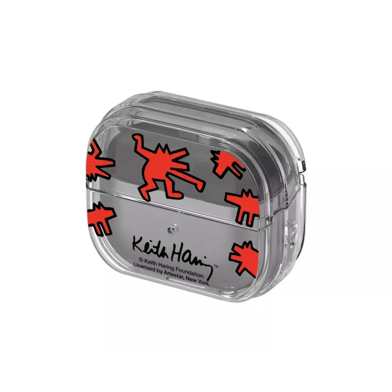 Funda Samsung Keith Haring Slickback para Galaxy Buds3 Pro rojo transparente