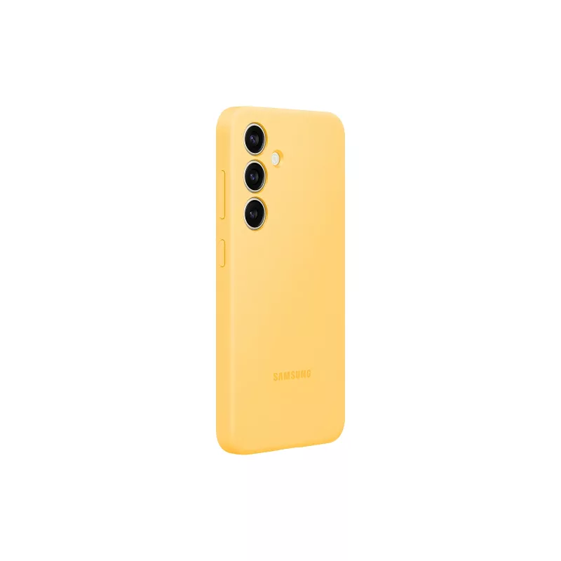 Samsung Galaxy S24 Funda de silicona Amarillo Ajuste monocromático