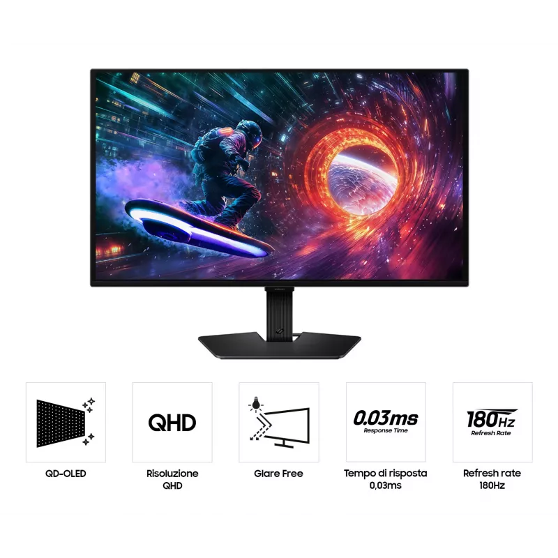 Samsung G50F Monitor de ordenador 68,6 cm (27 inch) 2560 x 1440 píxeles Quad HD OLED Negro