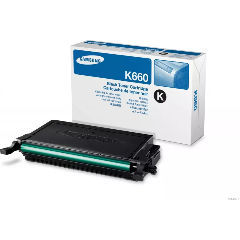 Samsung CLP-K660A cartucho de tóner negro, 2500 páginas, negro, 1 ud.