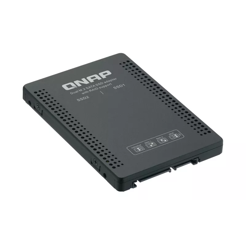 QNAP QDA-A2MAR Carcasa de almacenamiento Carcasa SSD negra M.2