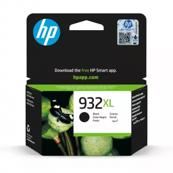 HP 932XL Cartucho de tinta original negro de gran capacidad, negro, 1 ud., 1000 páginas