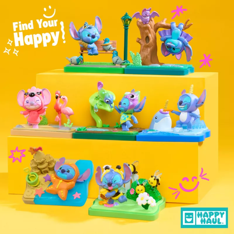 Just Play Happy Haul Stitch Goes Wild figuras coleccionables cajas sorpresa