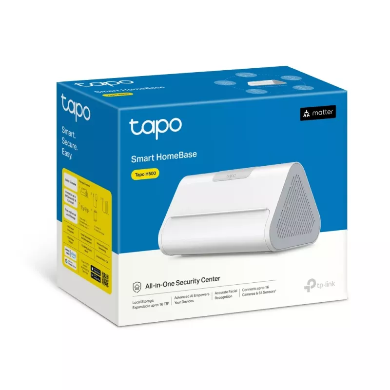 Unidad base TP-Link Tapo H500 de interior con cable inalámbrica blanca