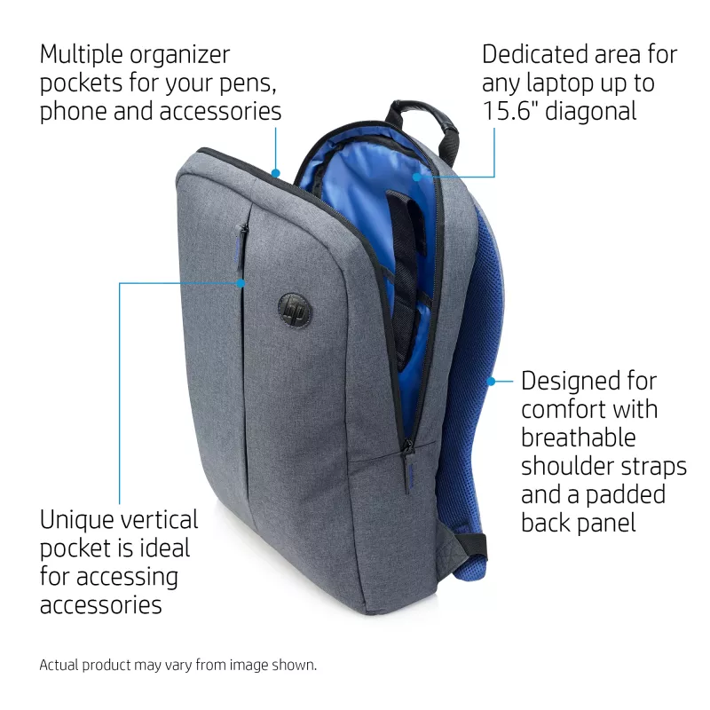HP mochila Value de 15,6 pulgadas, mochila, 39,6 cm (15,6 inch), correa para el hombro, 420 g