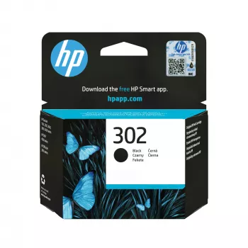 HP 302 cartucho de tinta original negro, negro, 1 ud., 170 páginas