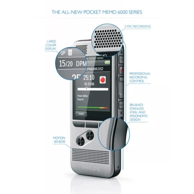 Philips DPM6000 tarjeta flash negro, plata