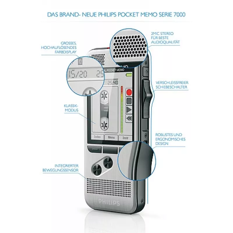 Philips DPM 7200 tarjeta flash acero inoxidable