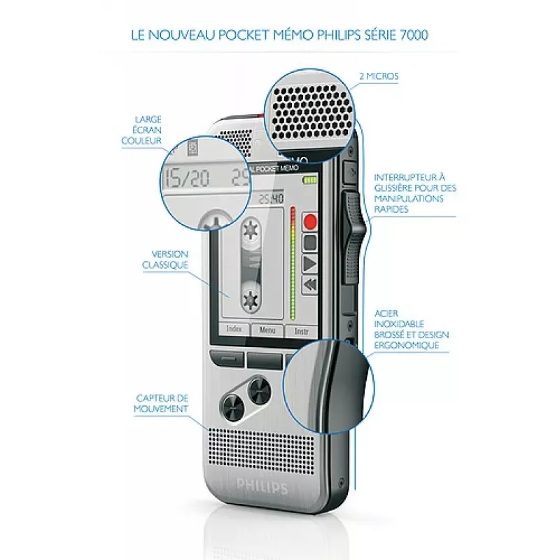 Philips DPM 7200 tarjeta flash acero inoxidable