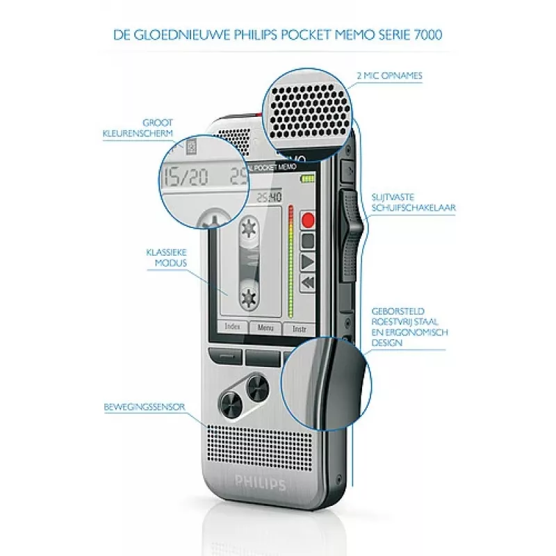 Philips DPM 7200 tarjeta flash acero inoxidable
