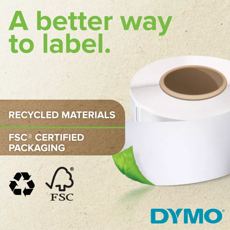 DYMO Authentic LabelWriter Durable Labels | 59 mm x 190 mm | Poly blanco | 170 etiquetas autoadhesivas grandes | alto rendimiento | para impresoras de etiquetas LabelWriter
