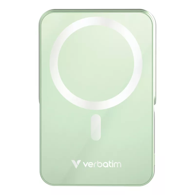 Verbatim Charge 'n' Go batería externa inalámbrica magnética con soporte – 10000 mAh verde