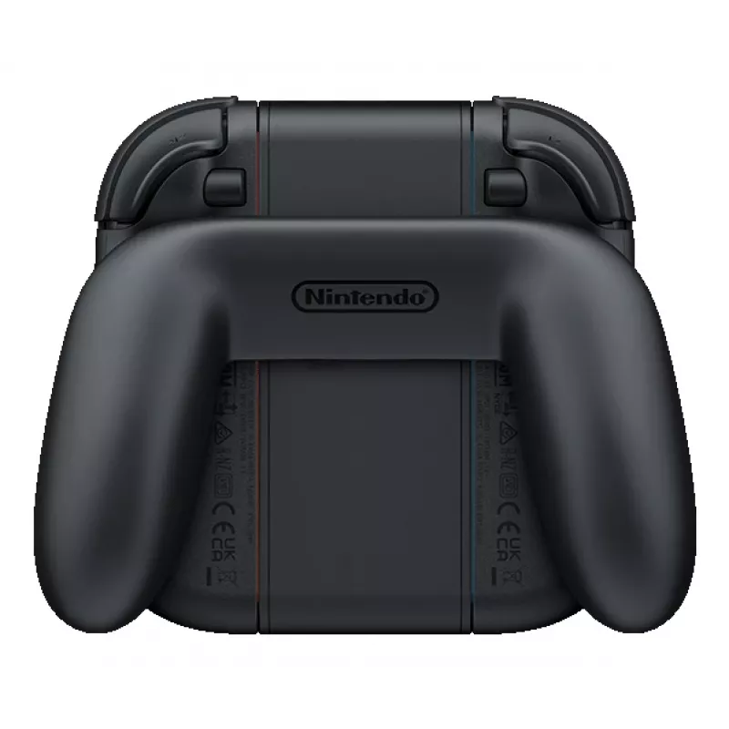Nintendo Joy-Con 2 empuñadura de carga, Nintendo Switch 2, empuñadura para mando, negro, transparente, plástico, Nintendo, Joy-Con 2