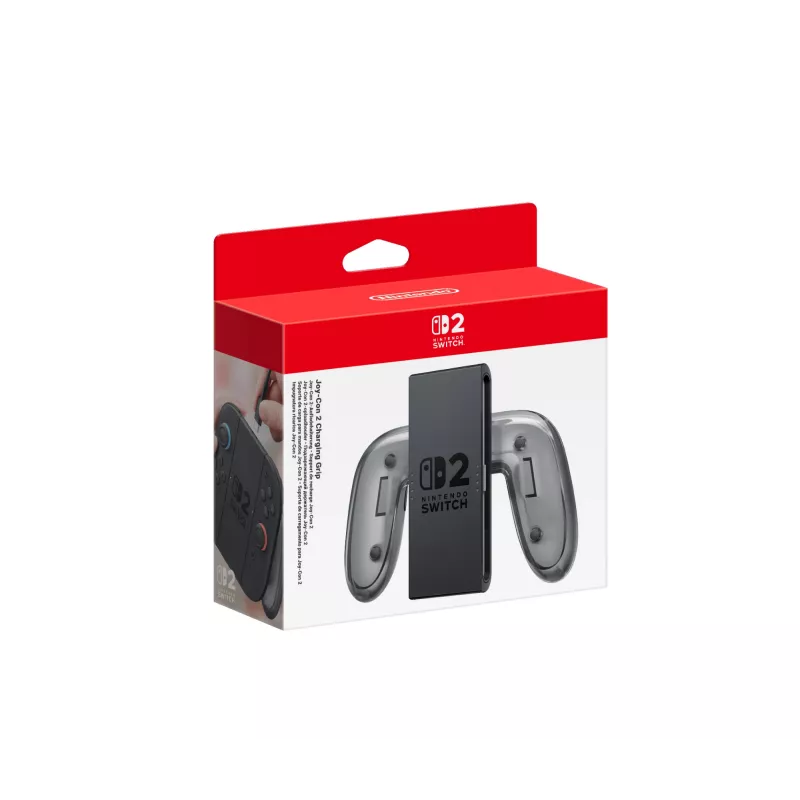 Nintendo Joy-Con 2 empuñadura de carga, Nintendo Switch 2, empuñadura para mando, negro, transparente, plástico, Nintendo, Joy-Con 2