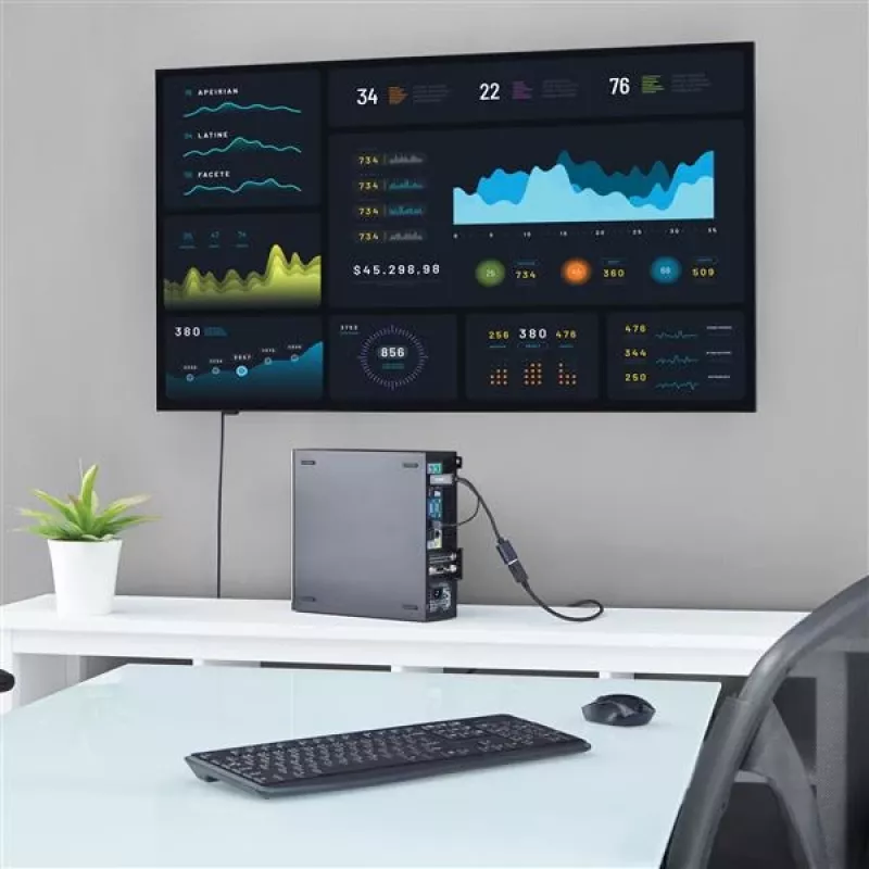 StarTech.com adaptador HDMI a DisplayPort - 4K 30Hz, 3840 x 2160 píxeles, 1080p, 720p, 120 Hz, negro, MegaChips - STDP2600, convertidor de vídeo activo