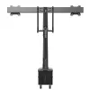 StarTech.com soporte de mesa para dos monitores – soporte VESA ergonómico para doble monitor para pantallas de 32 pulgadas (8 kg) – barra transversal con asa para movimiento completo sincronizado – altura ajustable – pinza en C/pasacables
