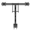 StarTech.com soporte de mesa para dos monitores – soporte VESA ergonómico para doble monitor para pantallas de 32 pulgadas (8 kg) – barra transversal con asa para movimiento completo sincronizado – altura ajustable – pinza en C/pasacables