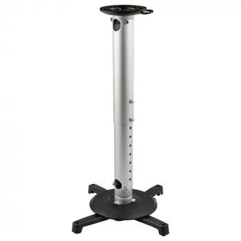 StarTech.com soporte de techo universal para proyectores – montaje en mástil de alta resistencia, ajustable en altura/extraíble 12,7–57,77 cm desde el techo – 15 kg – inclinación/giro – soporte de proyector colgante con placa de fijación