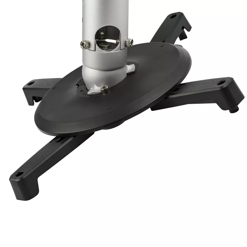 StarTech.com soporte de techo universal para proyectores – montaje en mástil de alta resistencia, ajustable en altura/extraíble 12,7–57,77 cm desde el techo – 15 kg – inclinación/giro – soporte de proyector colgante con placa de fijación