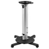 StarTech.com soporte de techo universal para proyectores – montaje en mástil de alta resistencia, ajustable en altura/extraíble 12,7–57,77 cm desde el techo – 15 kg – inclinación/giro – soporte de proyector colgante con placa de fijación