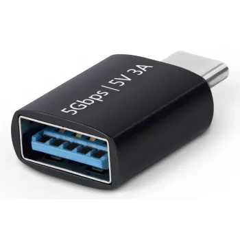 StarTech.com adaptador USB-C a USB-A, USB 5Gbps, adaptador compacto de conector macho USB-C a conector hembra USB-A, carcasa metálica resistente, M/H
