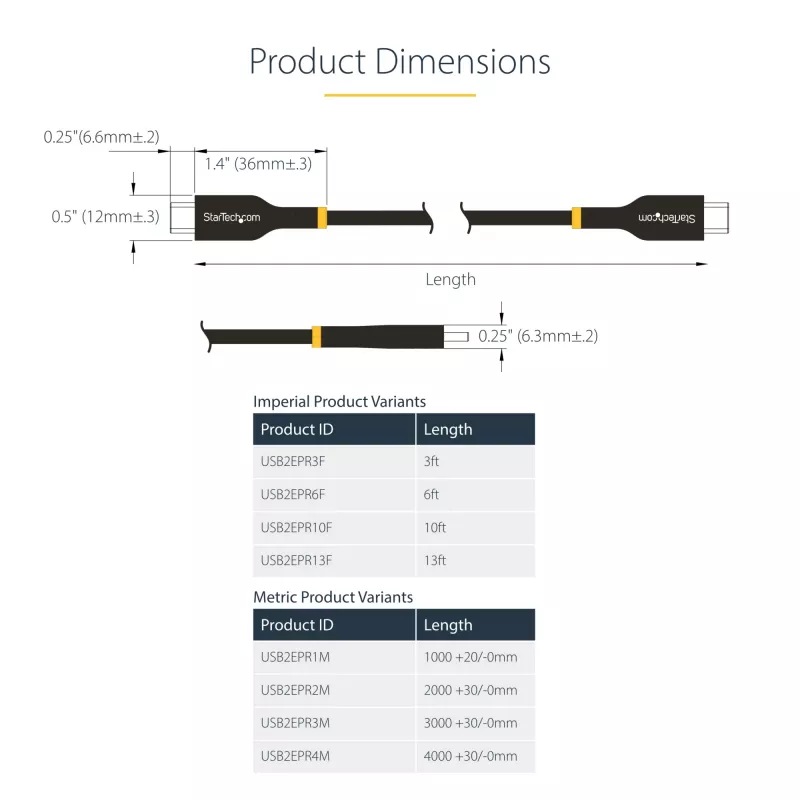 StarTech.com cable de carga USB-C de 3m, cable USB-C certificado USB-IF, 240W PD EPR, cable de carga para portátil USB 2.0 Type-C, cable de transferencia de datos USB-C, funda TPE, M/M