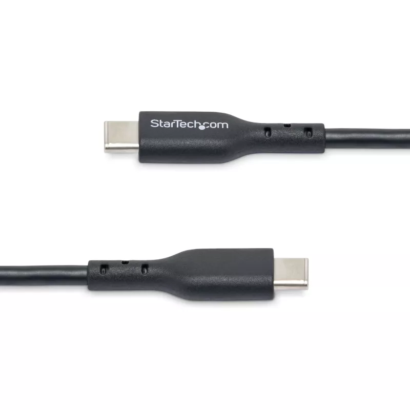 StarTech.com cable de carga USB-C de 1 m (3,3 ft), pack de 2, cable USB-C, cable de carga para portátil USB 2.0 Type-C, 60 W 3 A Power Delivery, funda TPE, cable de transferencia de datos USB-C, M/M