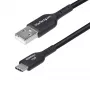 StarTech.com cable de carga USB-A a USB-C de 3m, carga y sincronización, 3A, USB 2.0, funda TPE – cable de carga USB negro