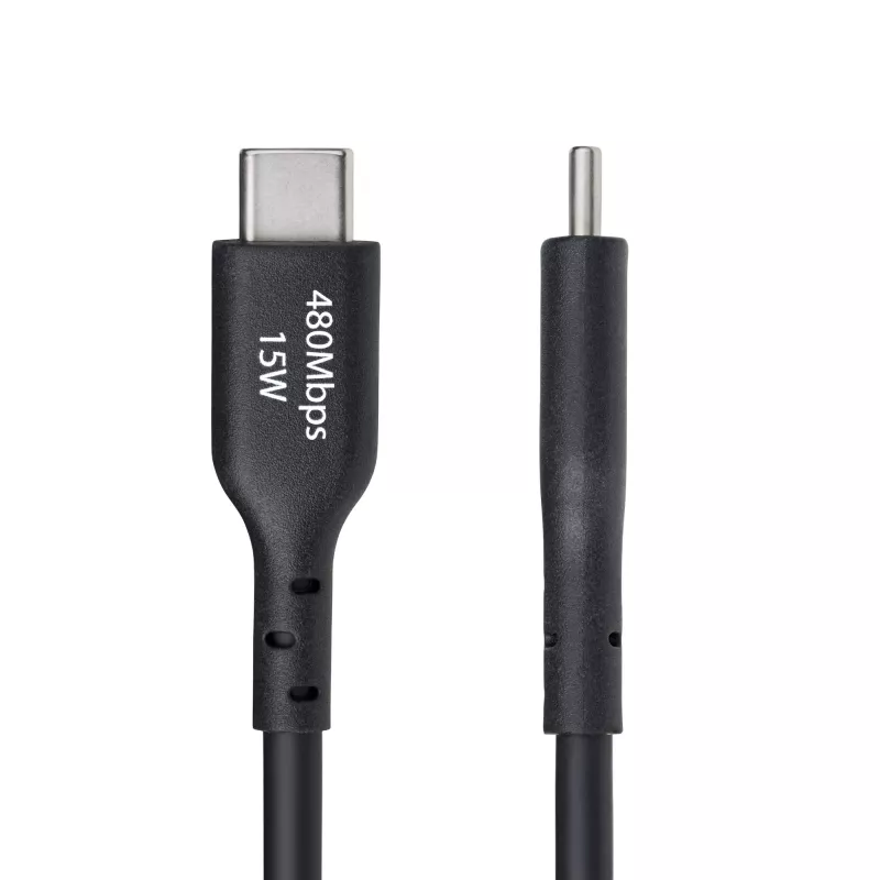 StarTech.com cable de carga USB-A a USB-C de 3m, carga y sincronización, 3A, USB 2.0, funda TPE – cable de carga USB negro