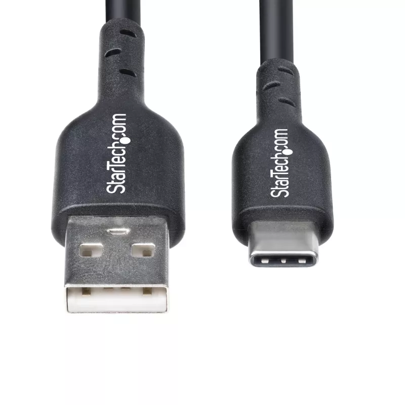 StarTech.com cable de carga USB-A a USB-C de 3m, carga y sincronización, 3A, USB 2.0, funda TPE – cable de carga USB negro