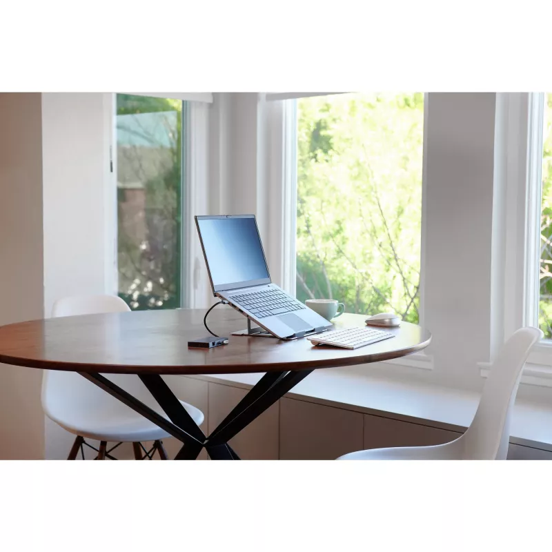 Kensington Easy Riser soporte para portátil de aluminio, soporte para portátil, plata, aluminio, silicona, acero, 40,6 cm (16 pulgadas), 5 kg, 86 - 118 mm