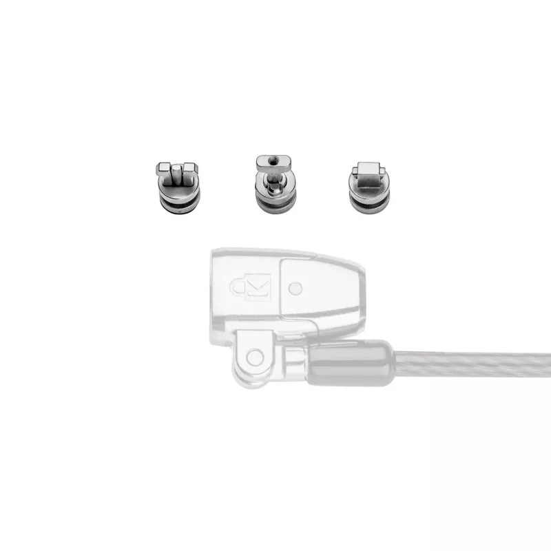 Kensington ClickSafe kit de anclajes de seguridad universal para ranuras, anclaje, acero inoxidable, 3 uds., 31 g, 115 mm, 85 mm