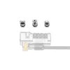 Kensington ClickSafe kit de anclajes de seguridad universal para ranuras, anclaje, acero inoxidable, 3 uds., 31 g, 115 mm, 85 mm