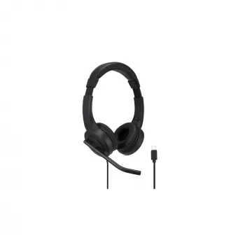 Kensington H1000 auriculares USB-C on-ear, con cable, llamadas/música, 20 – 20000 Hz, 190 g, auriculares, negro