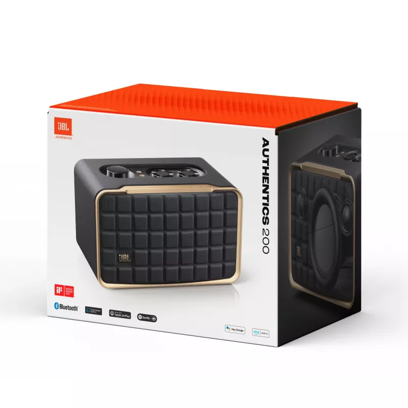 Altavoz portátil estéreo JBL Authentics 200 negro 45 W