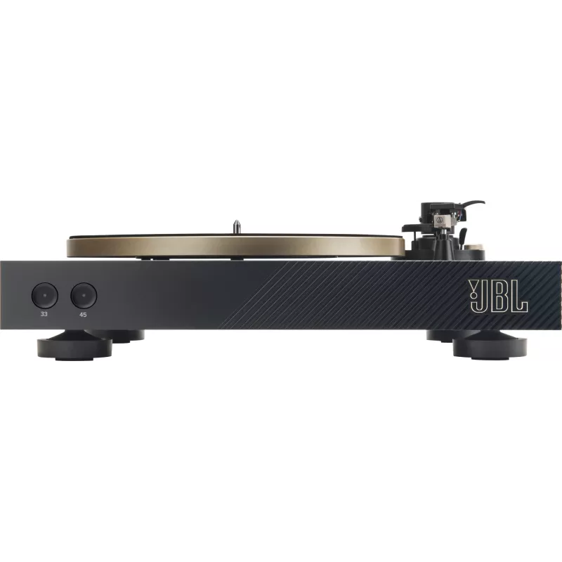 Tocadiscos JBL Spinner BT con transmisión por correa negro, dorado