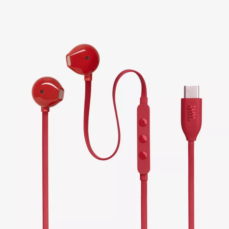 JBL Tune 305C Headset con cable In-Ear Llamadas/Música USB Type-C Rojo